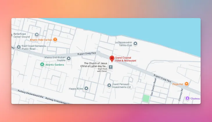 Grand Coastal Hotel Guyana – Location Thumbnail